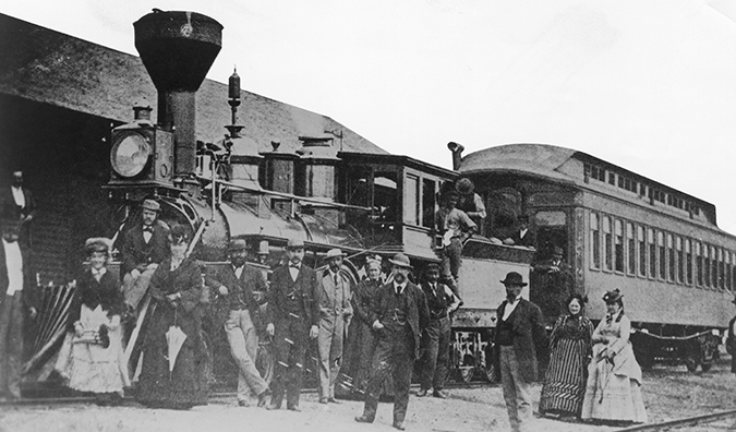 Trains made travel west popular. Trains made travel west popular.