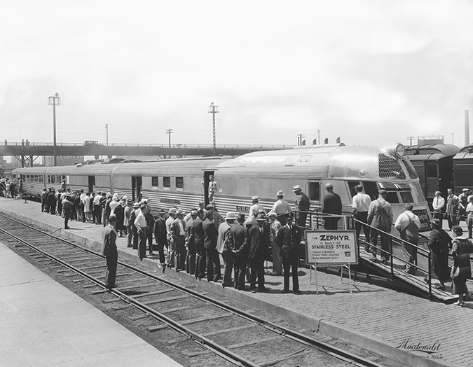 One of the Zephyr trains on display One of the Zephyr trains on display