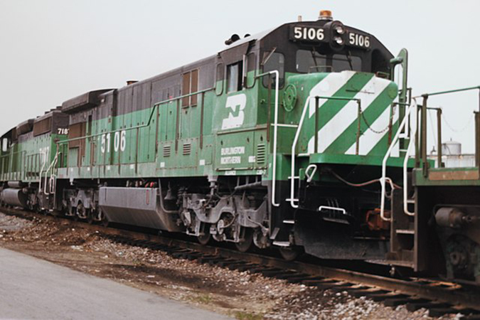 A BN locomotive A BN locomotive