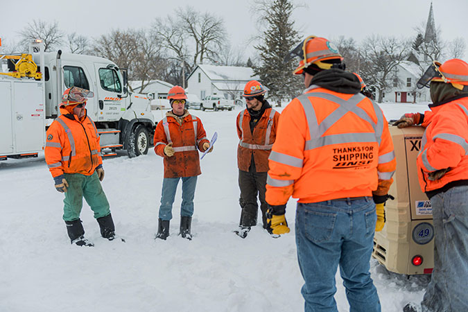 Briefing employees on winter preparedness 